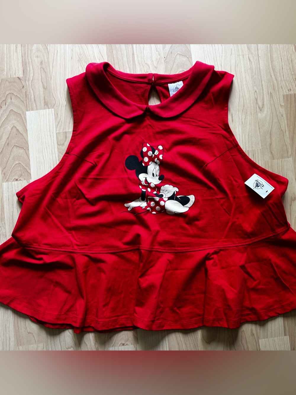 Women’s Walt Disney World Minnie Mouse Red Sleeveless Peplum top